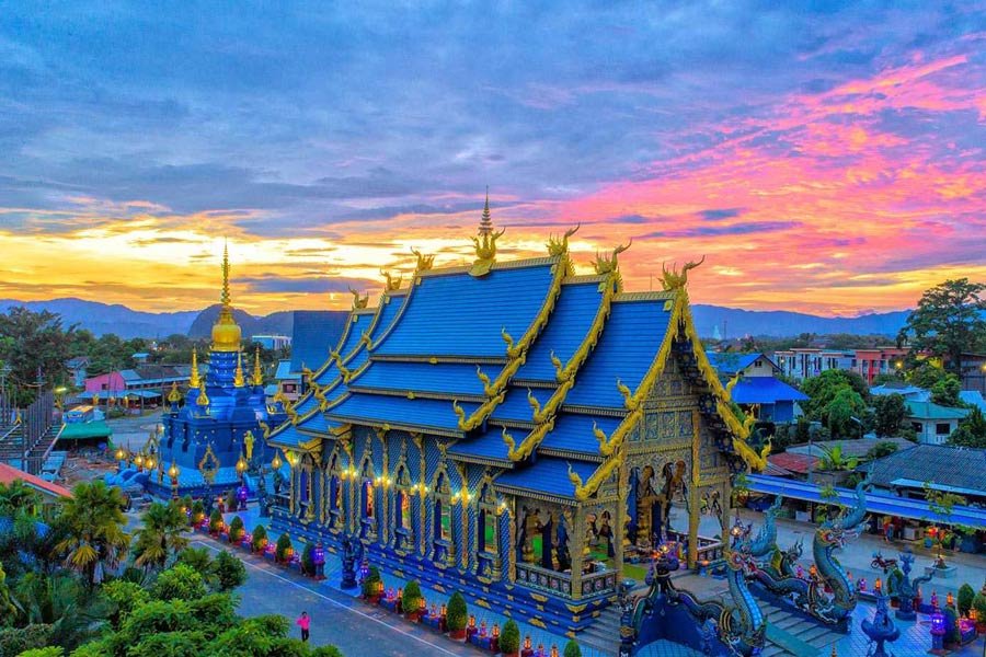 tempio blu, un'altra chicca del Tour Thailandia e krabi