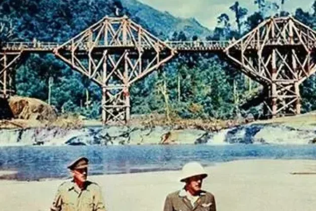 Il ponte sul fiume kwai a kanchanaburi nel film del 1957