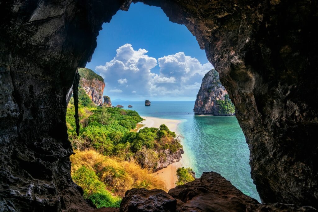 Viewpoint at Bat Cave in Railay, Krabi, Thailand.