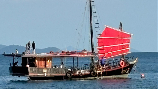 giunca di legno del tour