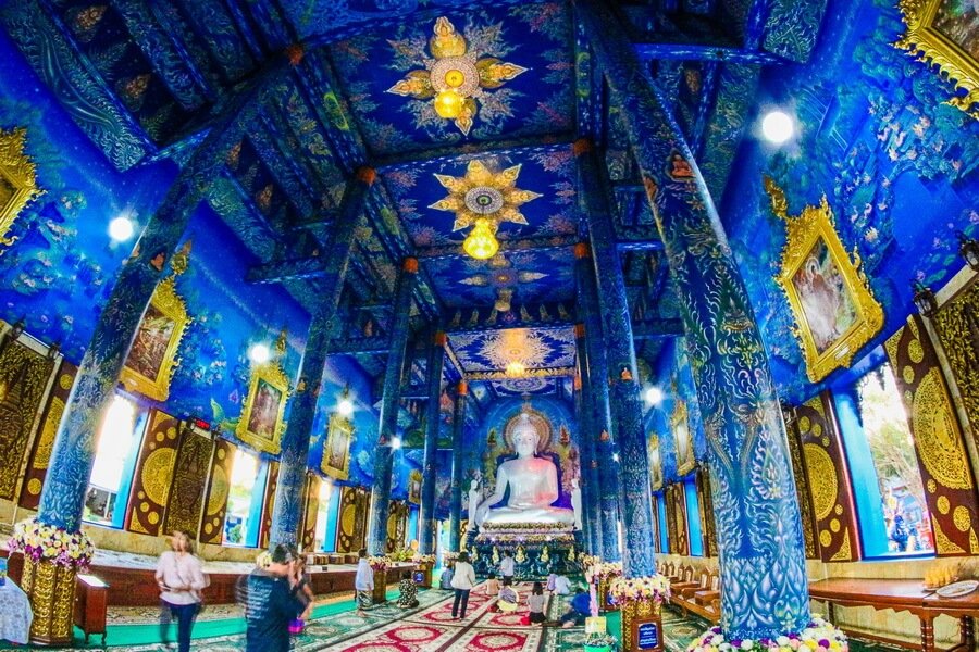 tempio blu nel Tour turistico di Chiang Rai